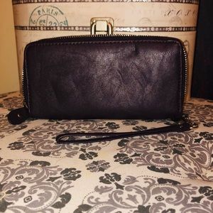 Purple clutch/wristlet